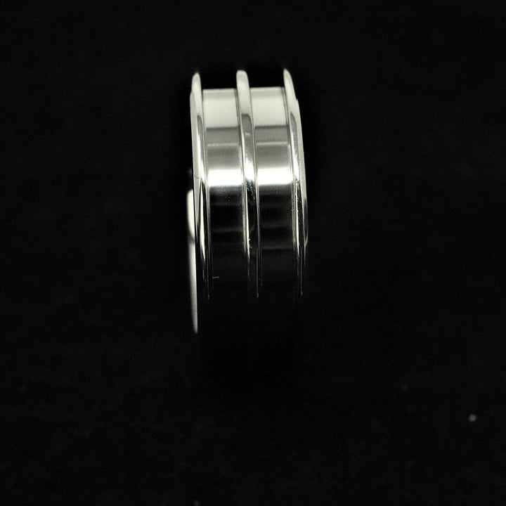 Titanium Double Channel Ring Blank 8mm Wide 2.5mm Channels - The Opal Dealer