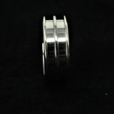 Titanium Double Channel Ring Blank 8mm Wide 2.5mm Channels