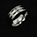 Titanium Double Channel Ring Blank 8mm Wide 2.5mm Channels