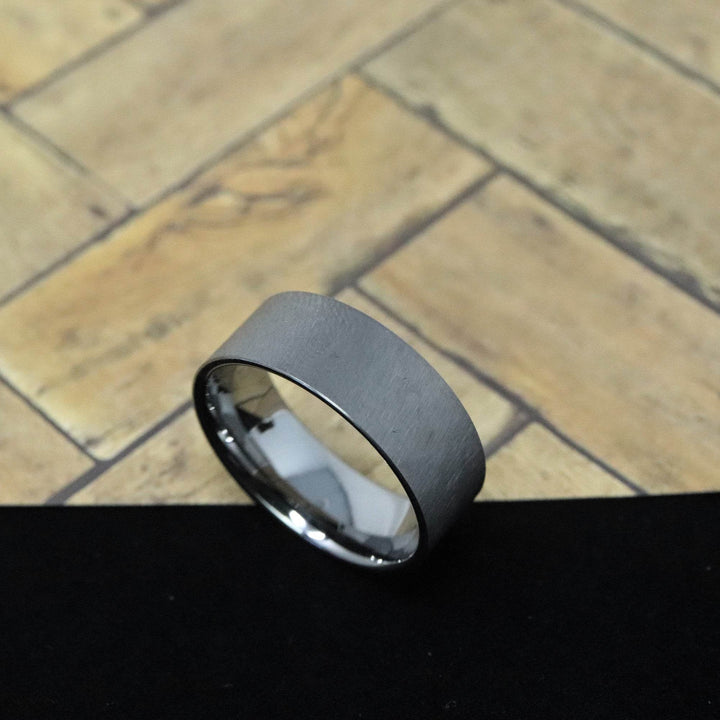 Tungsten Ring Blank/Liner 8mm Wide - The Opal Dealer