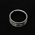 Tungsten Double Channel Ring Blank 8mm Wide 2.5mm Channels