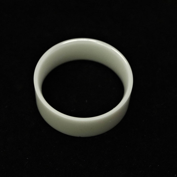 White Ceramic Ring Blank/Liner 8mm Wide - The Opal Dealer