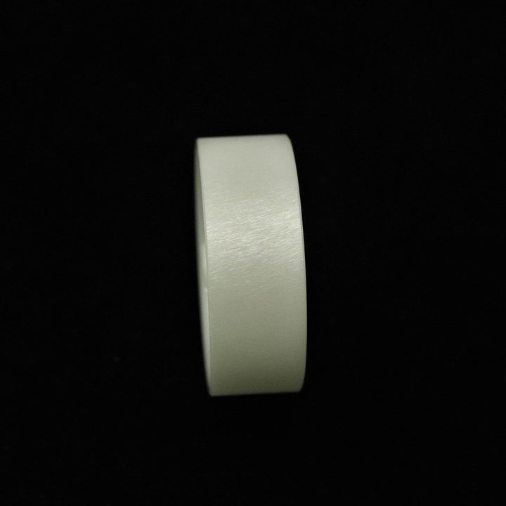 White Ceramic Ring Blank/Liner 8mm Wide - The Opal Dealer