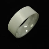 White Ceramic Ring Blank/Liner 8mm Wide