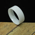 White Ceramic Ring Blank/Liner 8mm Wide