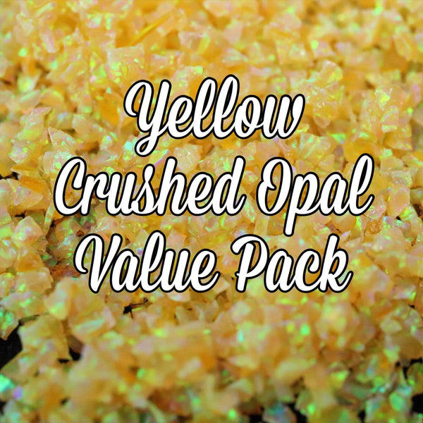 All Yellow Crushed Opal Value Pack - 4 Grams Total - The Opal Dealer