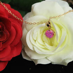 Faceted Aurora Opal Necklace 14k Gold Plated 8mm