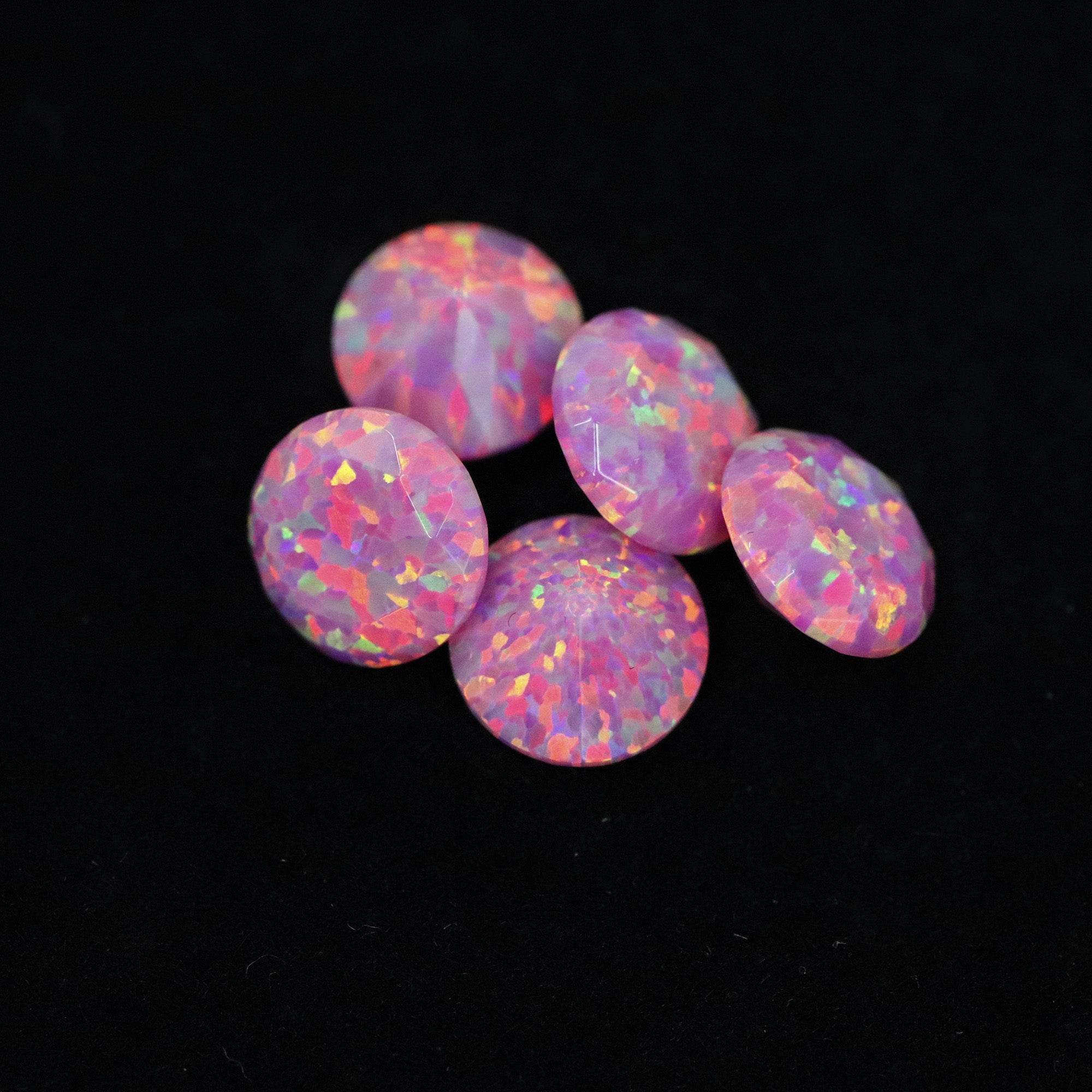 Aurora Diamond Cut Faceted Opal Gems | Lab-Created Jewelry