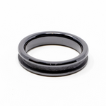 Black Ceramic Ring Blank 4mm Wide 2mm Channel