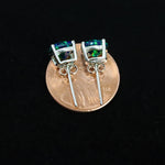 Black Emerald Opal Stud Earrings