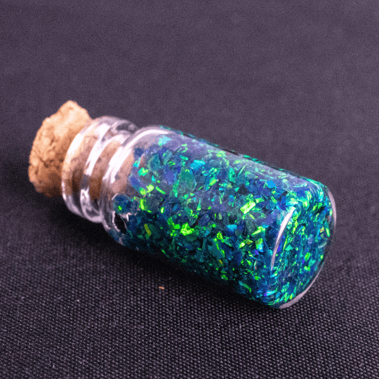 Black Emerald Crushed Opal Mini Vial - The Opal Dealer