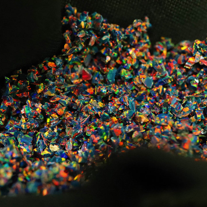 Black Fire Crushed Opal - The Opal Dealer