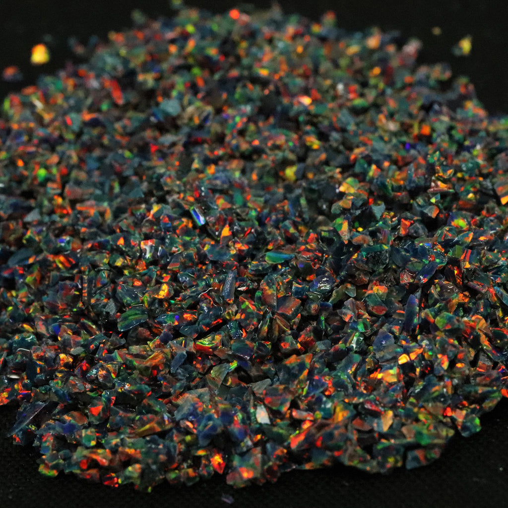 Crushed top black opal