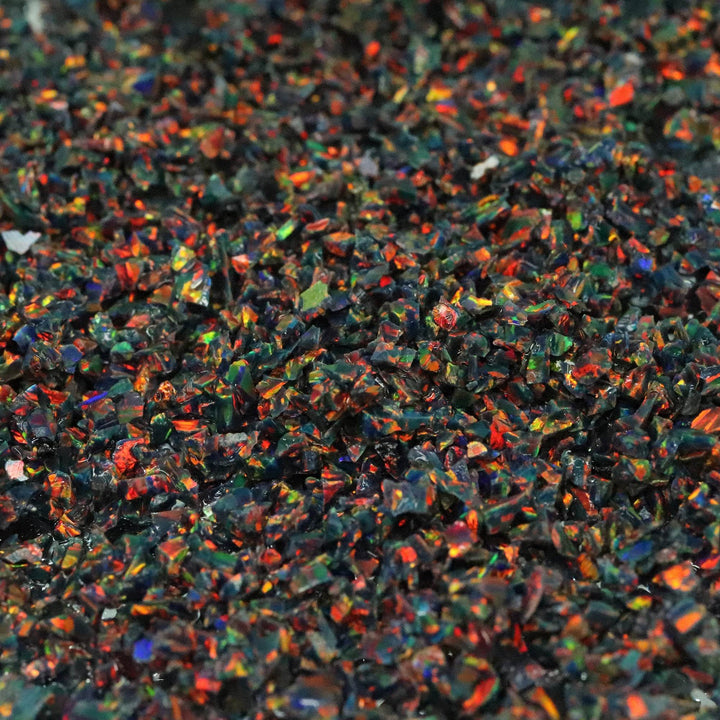 Black Fire Crushed Opal - The Opal Dealer