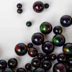Black Ember Opalescence Craft Beads