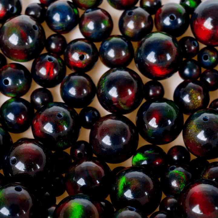 Black Ember Opalescence Craft Beads - The Opal Dealer