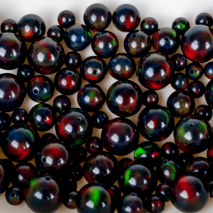 Black Ember Opalescence Craft Beads - The Opal Dealer