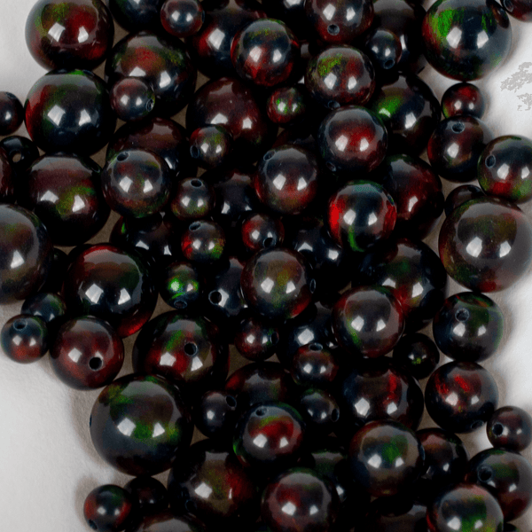 Black Ember Opalescence Craft Beads - The Opal Dealer
