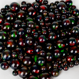 Black Ember Opalescence Craft Beads