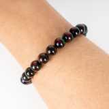 Black Ember Opalescence Beaded Bracelet - New Design