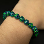 Black Emerald Opal Beaded Bracelet - New Design