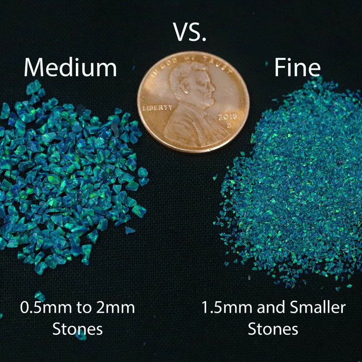 Black Emerald Crushed Opal Mini Vial - The Opal Dealer