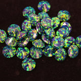 Black Emerald Diamond Cut Faceted Opal Stones