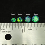 Black Emerald Opal Stud Earrings