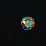 Black Fire Diamond Cut Faceted Opal Stones