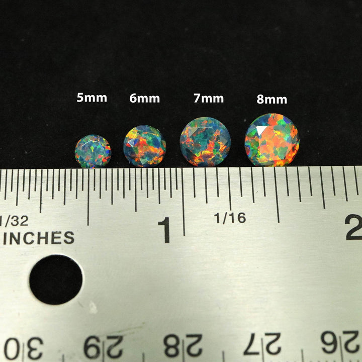 Black Fire Opal Stud Earrings - The Opal Dealer