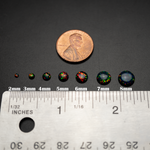 Black Fire Opal Round Cabochon