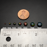 Black Fire Opal Round Cabochon