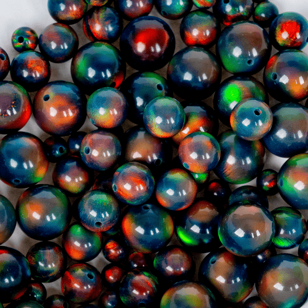 Black Rainbow Opalescence Craft Beads - The Opal Dealer