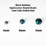 Black Rainbow Opalescence Craft Beads