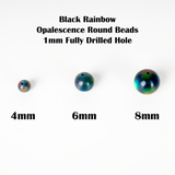 Black Rainbow Opalescence Craft Beads