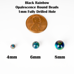 Black Rainbow Opalescence Craft Beads