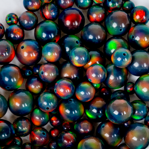 Black Rainbow Opalescence Craft Beads