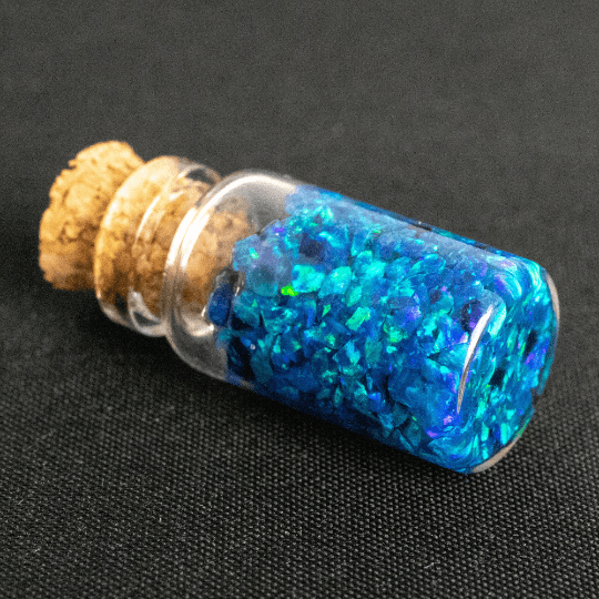 Caribbean Blue Crushed Opal Mini Vial - The Opal Dealer