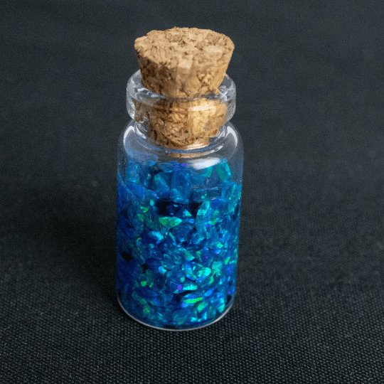 Caribbean Blue Crushed Opal Mini Vial - The Opal Dealer