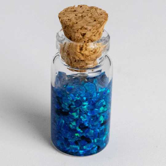 Caribbean Blue Crushed Opal Mini Vial - The Opal Dealer