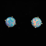 Cotton Candy Opal Stud Earrings