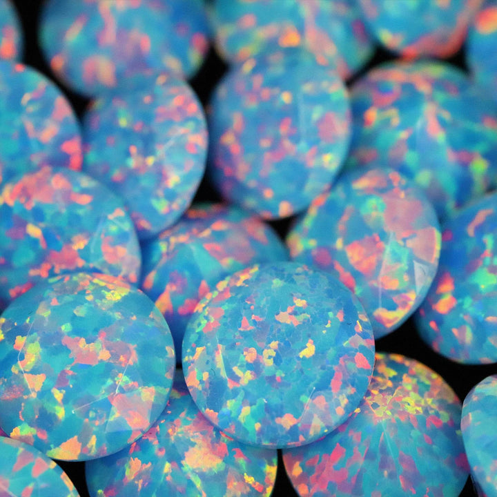 Cotton Candy Diamond Cut Faceted Opal Stones - The Opal Dealer