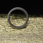 Twisted Stainless Damascus Steel Ring Blank 4mm Wide 2mm Channel