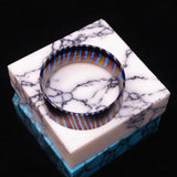 Heat Treated Titanium Damascus Ring Blank 8mm Wide Liner