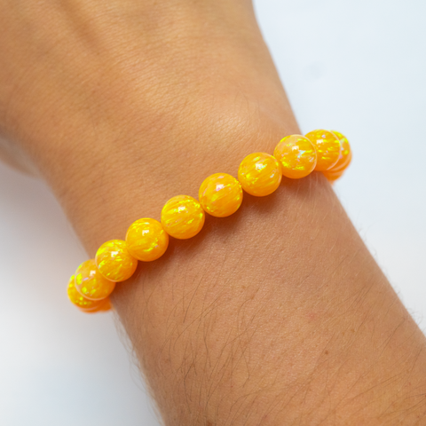 Golden Pineapple Opal Beaded Bracelet - New Design