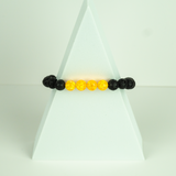 Golden Pineapple Opal & Lava Stone Beaded Bracelet - New Design