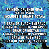 Rainbow Crushed Opal Value Pack - 6 Grams Total