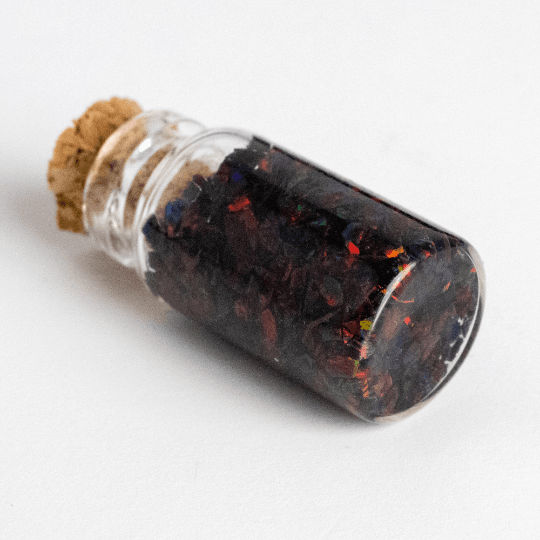 Lava Rock Crushed Opal Mini Vial - The Opal Dealer