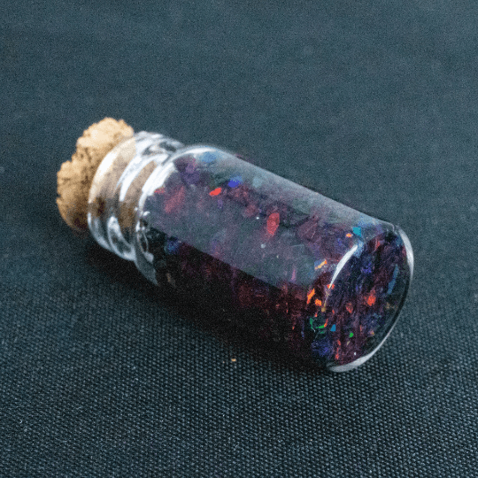 Lava Rock Crushed Opal Mini Vial - The Opal Dealer