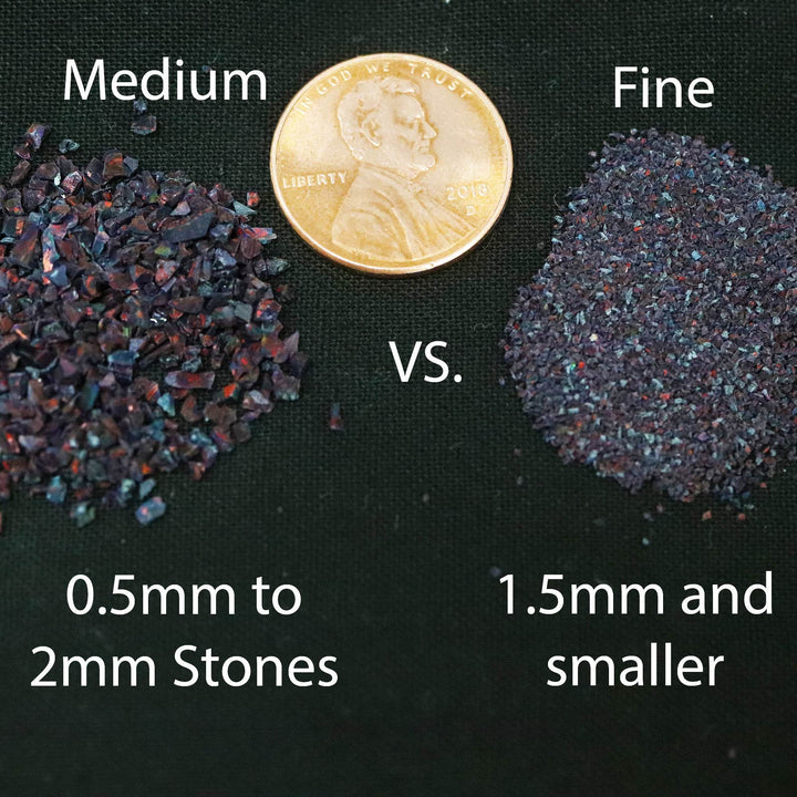 Lava Rock Crushed Opal Mini Vial - The Opal Dealer